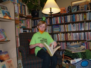 young reader at leprechaun party 